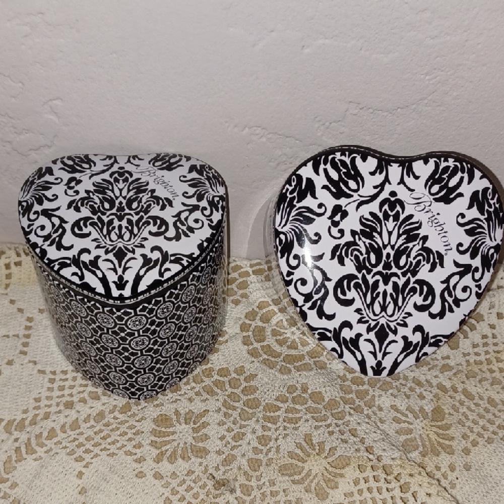 Brighton Black and White Heart Jewelry Organizer